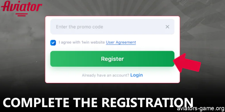 Complete the Aviator registration