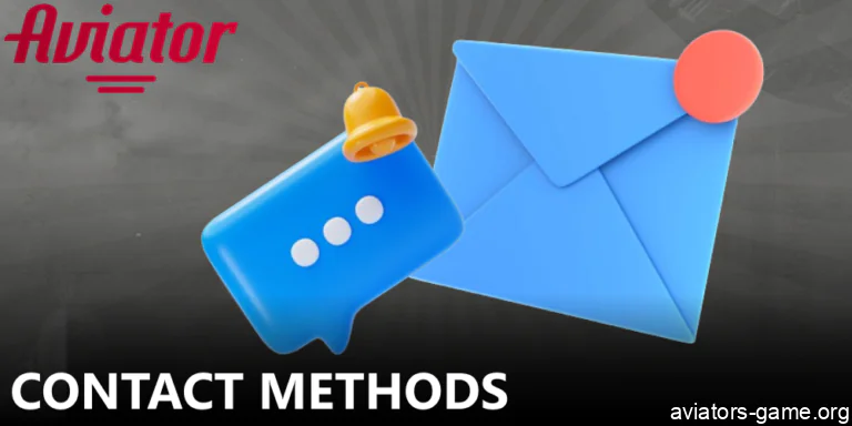 Contact methods available to Aviator players from India