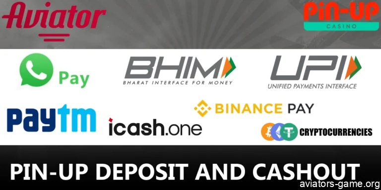 Payment options for Aviator players on Pin-Up mobile app